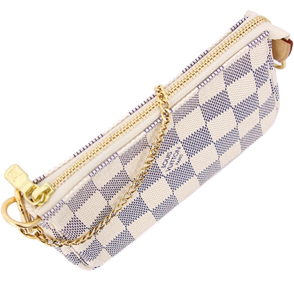 Pochette Accessoire Pouch Chain Damier Azur Leather - Picture 4 of 6